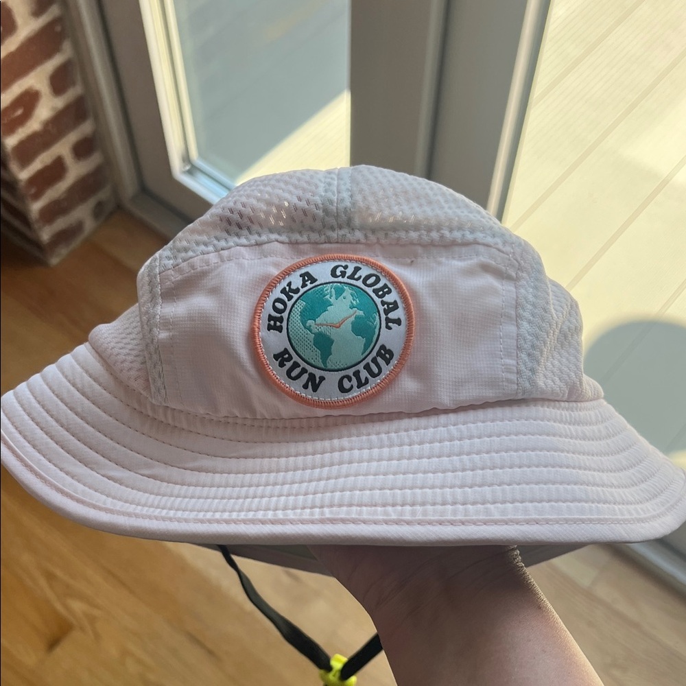 Hoka Run Club Light Pink Bucket Hat